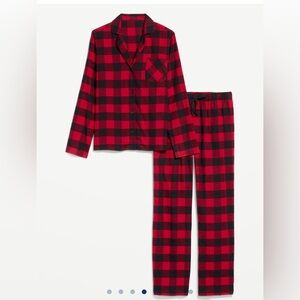 Old Navy Red and Black Plaid Pajama Set